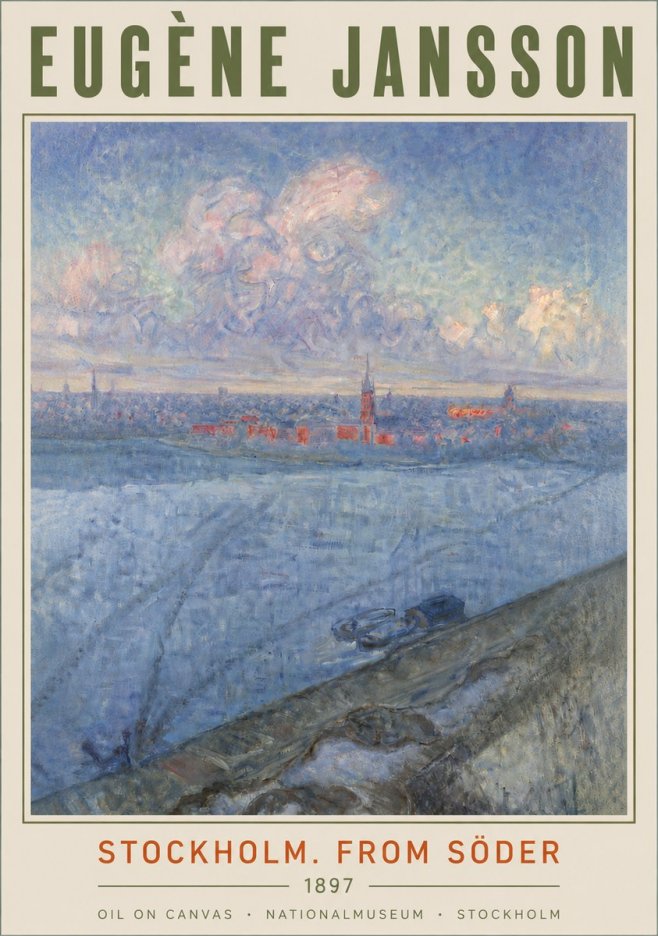 Eugène Jansson Stockholm. from Söder No4 - Affiche