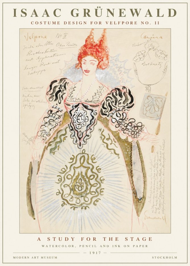 Isaac Grünewald Volpone No Ii No5 - Affiche
