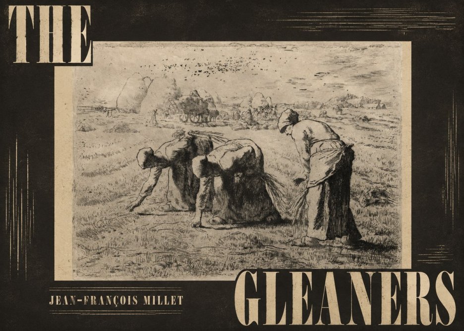 Jean-François Millet The Gleaners No4 - Affiche