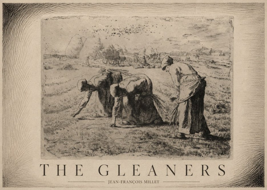 Jean-François Millet The Gleaners No6 - Affiche