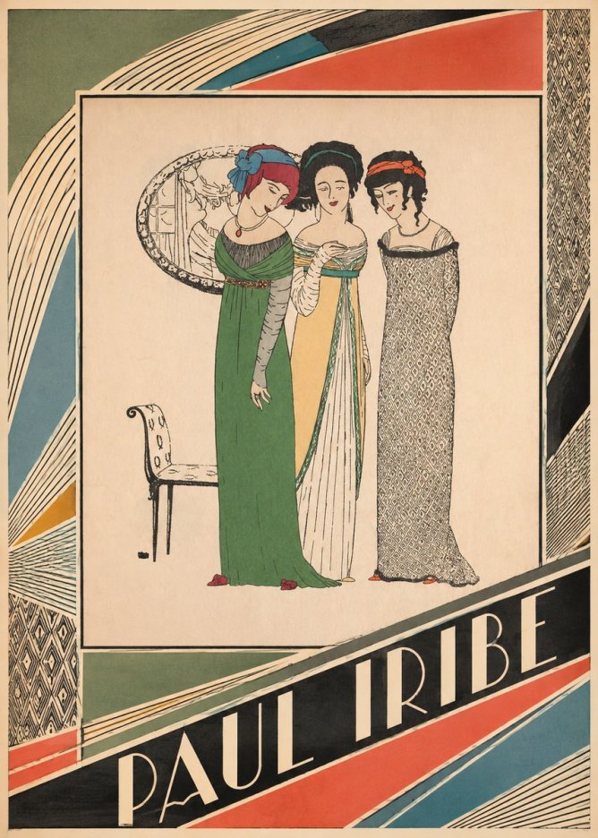 Paul Iribe Three Women in Fashion No5 - Affiche
