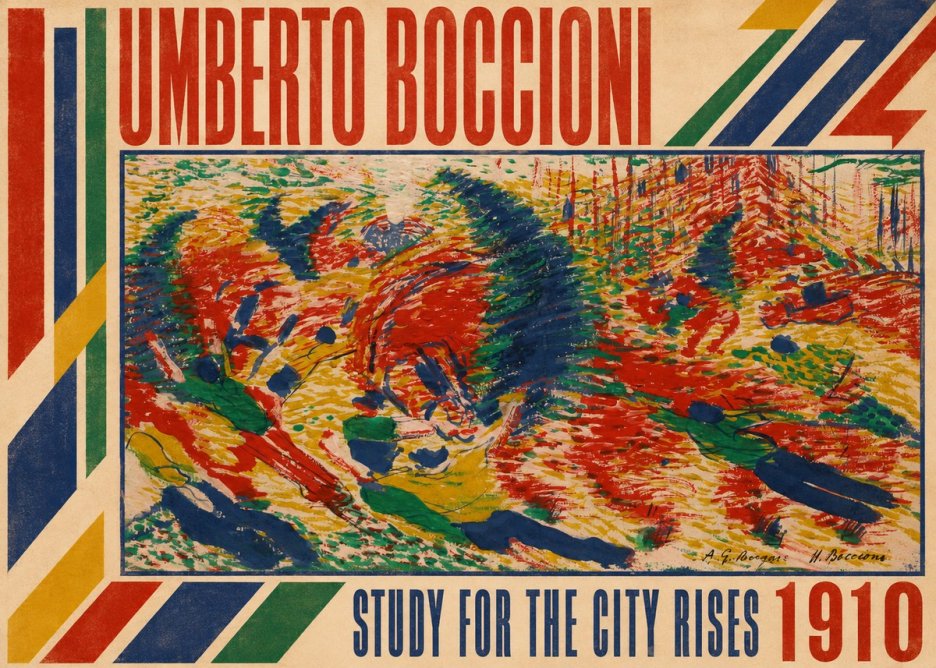 Umberto Boccioni Study for the City Rises No3 - Affiche