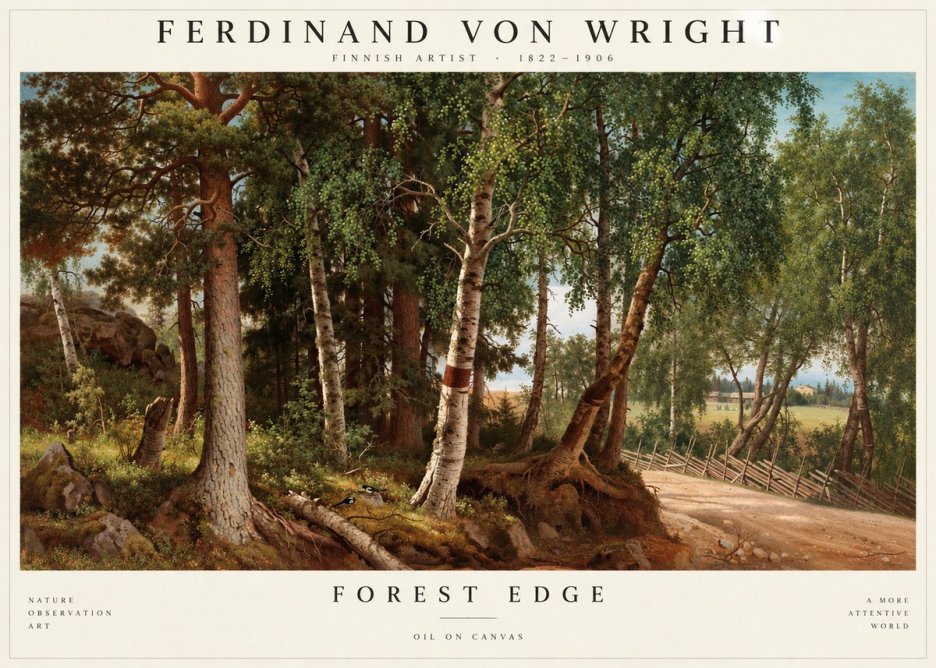Ferdinand von Wright Forest Landscape No4 - Affiche