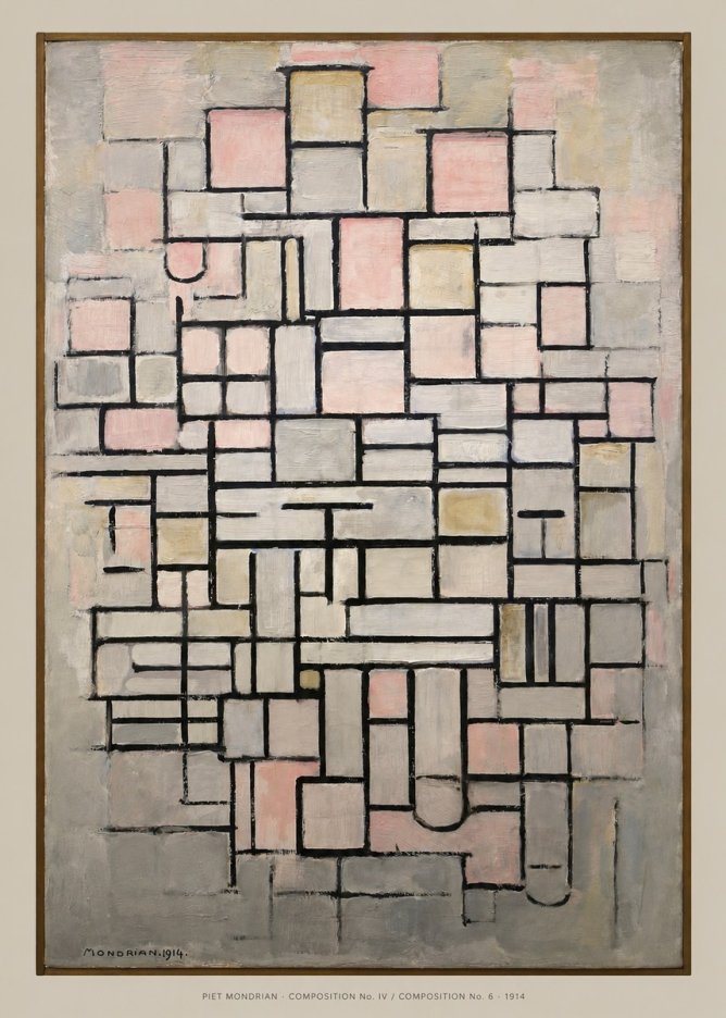 Piet Mondrian Composition No. Iv / Composition No. 6 No6 - Affiche