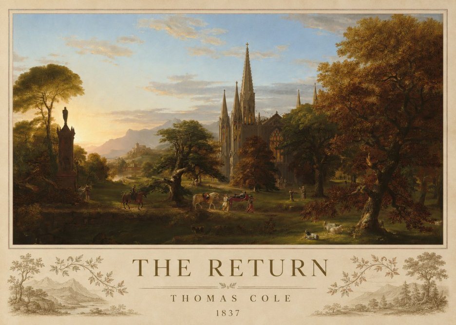 Thomas Cole The Return I No3 - Affiche