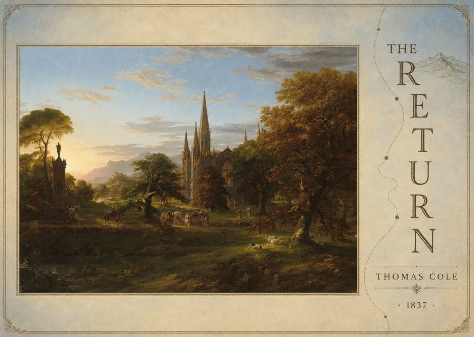 Thomas Cole The Return I No6 - Affiche