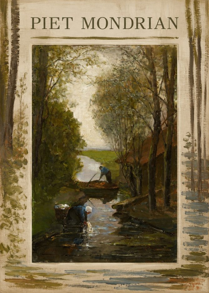 Piet Mondrian Washday on the Canal No2 - Affiche