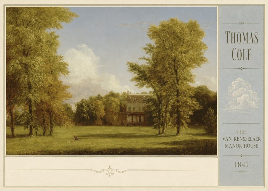 Thomas Cole The Van Rensselaer Manor House - 1841 No5 - Affiche