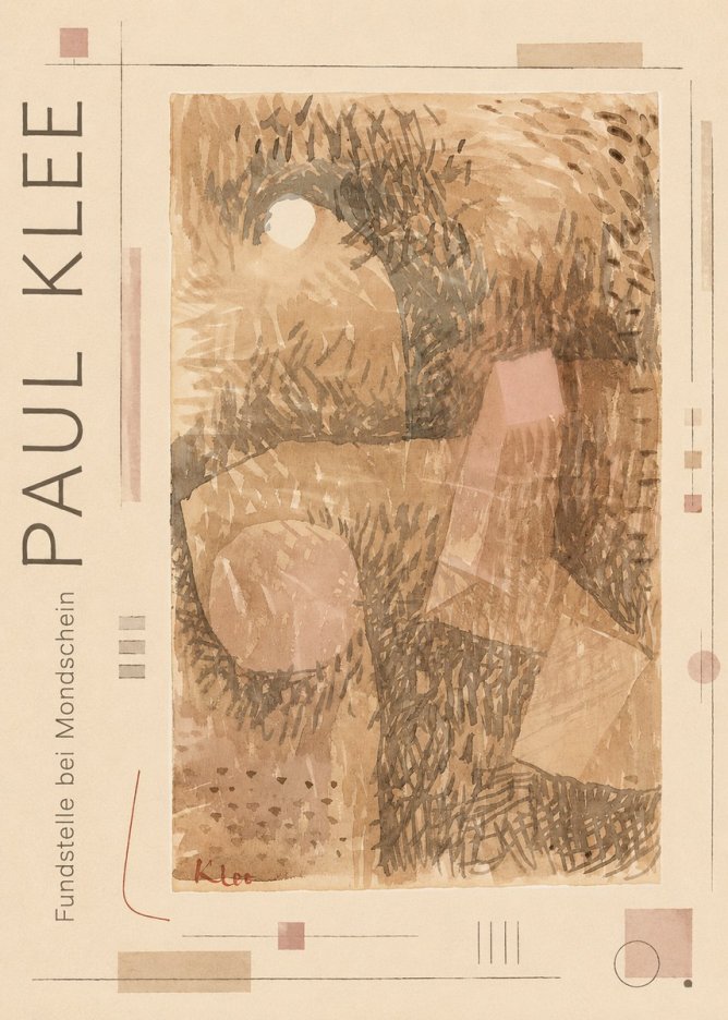 Paul Klee Fundstelle Bei Mondschein No2 - Affiche
