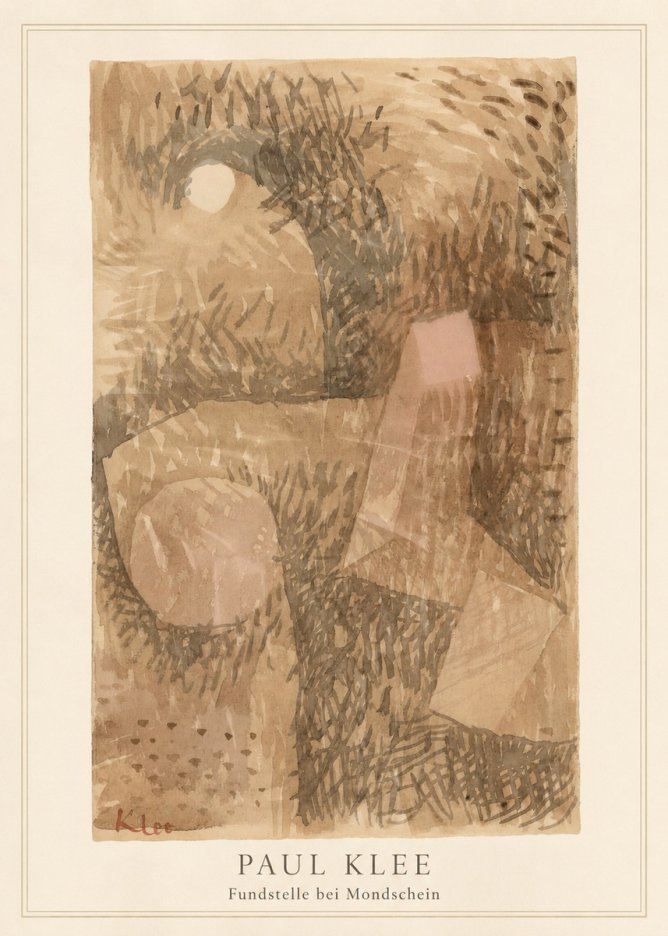 Paul Klee Fundstelle Bei Mondschein No3 - Affiche