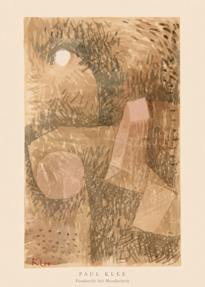 Paul Klee Fundstelle Bei Mondschein No5 - Affiche