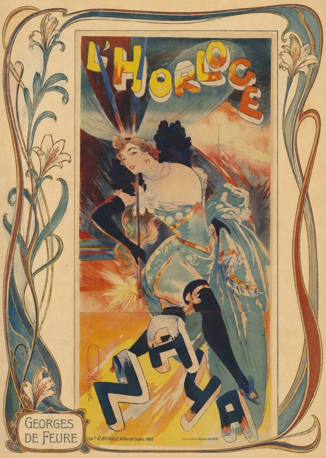 Georges de Feure L'horloge I No1 - Affiche