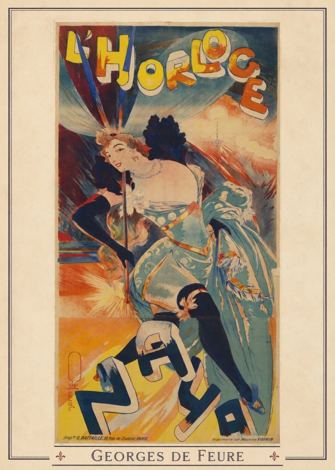 Georges de Feure L'horloge I No2 - Affiche