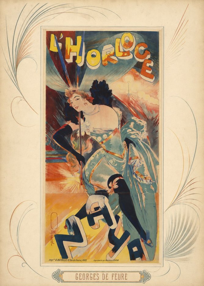 Georges de Feure L'horloge I No5 - Affiche
