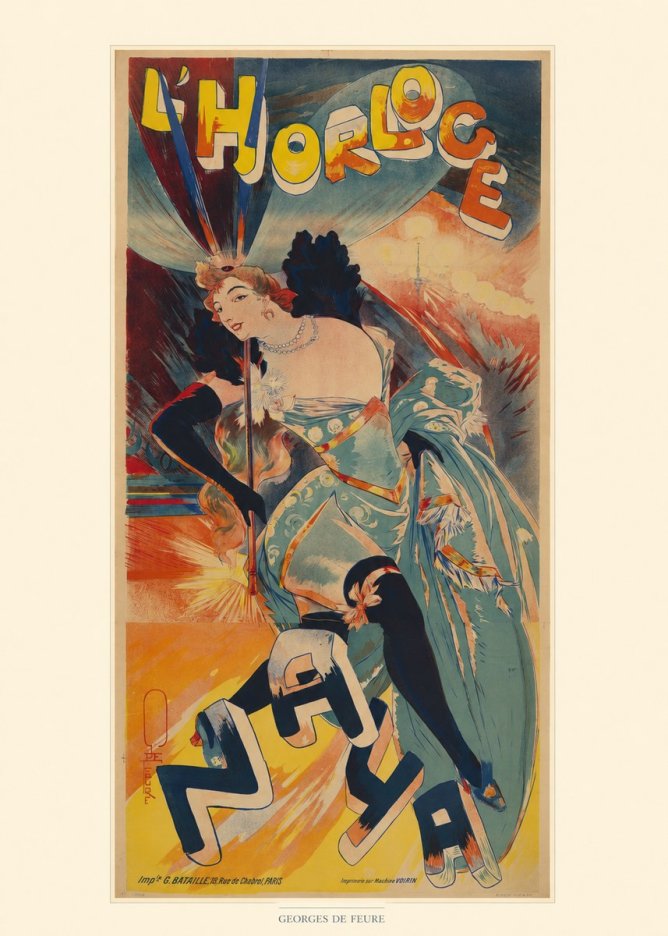 Georges de Feure L'horloge I No6 - Affiche