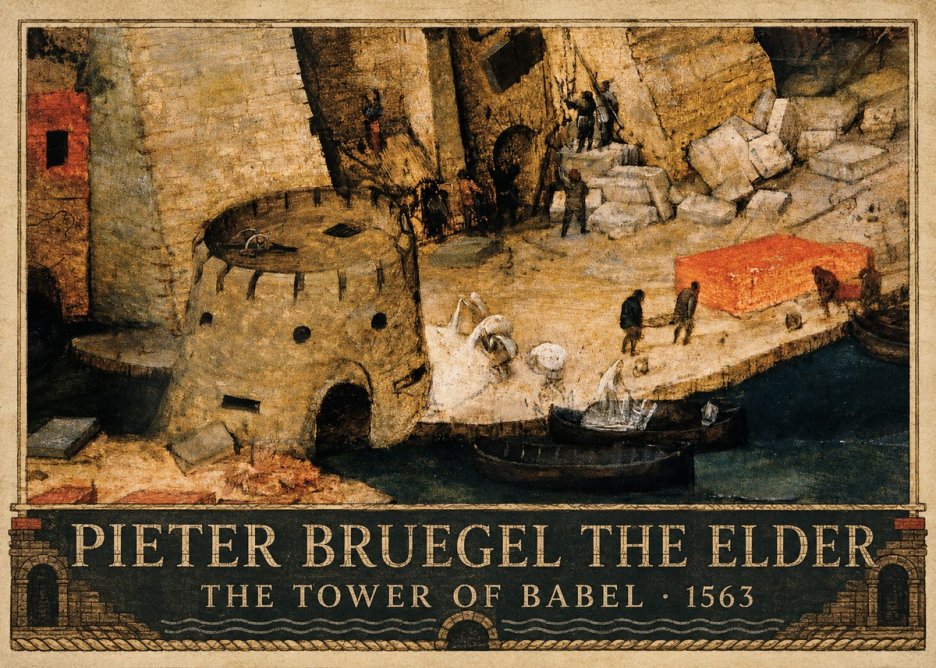 Pieter Bruegel The Tower of Babel II No3 - Affiche