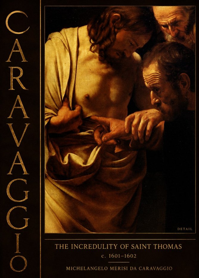 Michelangelo Merisi da Caravaggio The Incredulity of Saint Thomas I No2 - Affiche