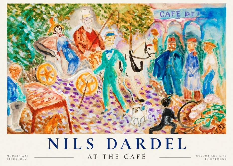 Nils Dardel A Scene from Paris No5 - Affiche