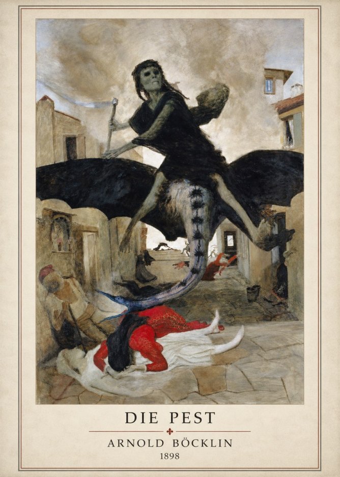 Arnold Böcklin Die Pest I No1 - Affiche