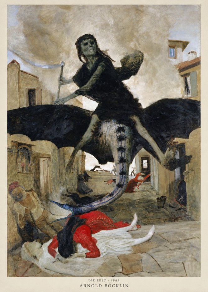 Arnold Böcklin Die Pest I No2 - Affiche