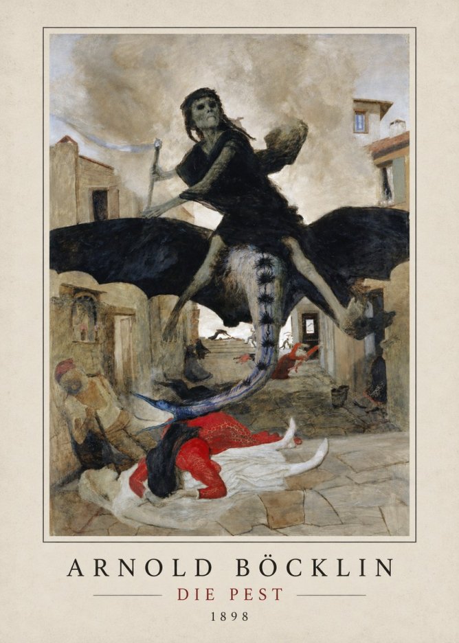 Arnold Böcklin Die Pest I No4 - Affiche