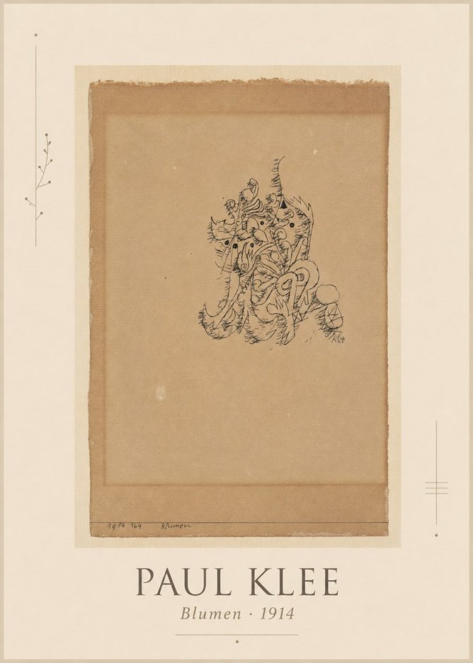 Paul Klee Blumen I No1 - Affiche