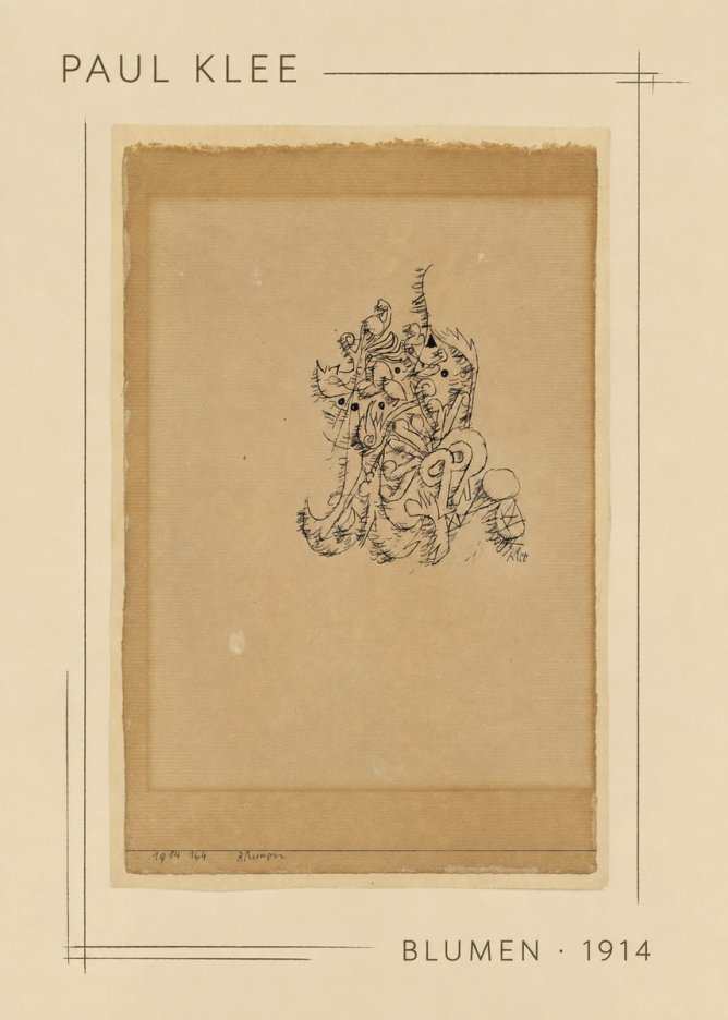 Paul Klee Blumen I No2 - Affiche