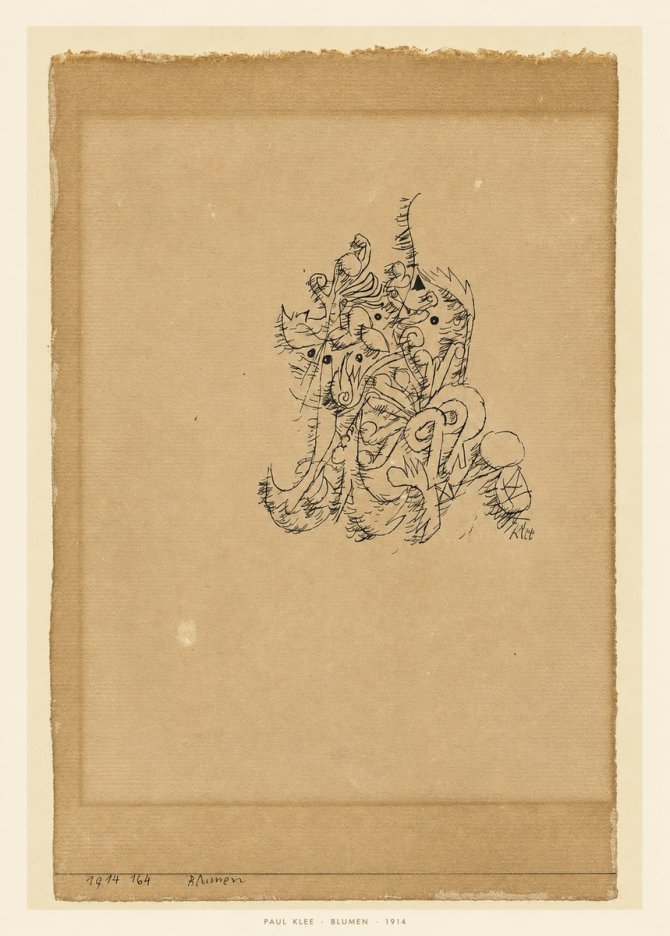 Paul Klee Blumen I No6 - Affiche