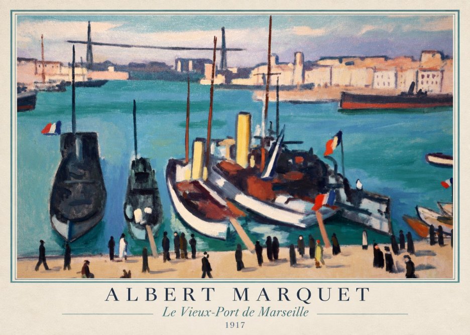 Albert Marquet Le Vieux-port De Marseille No1 - Affiche