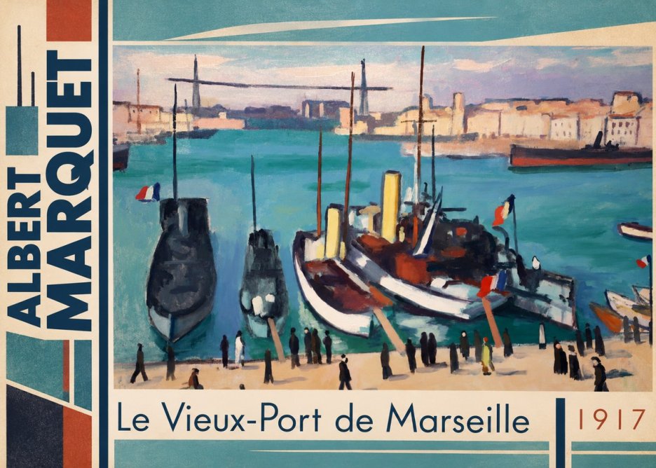 Albert Marquet Le Vieux-port De Marseille No2 - Affiche