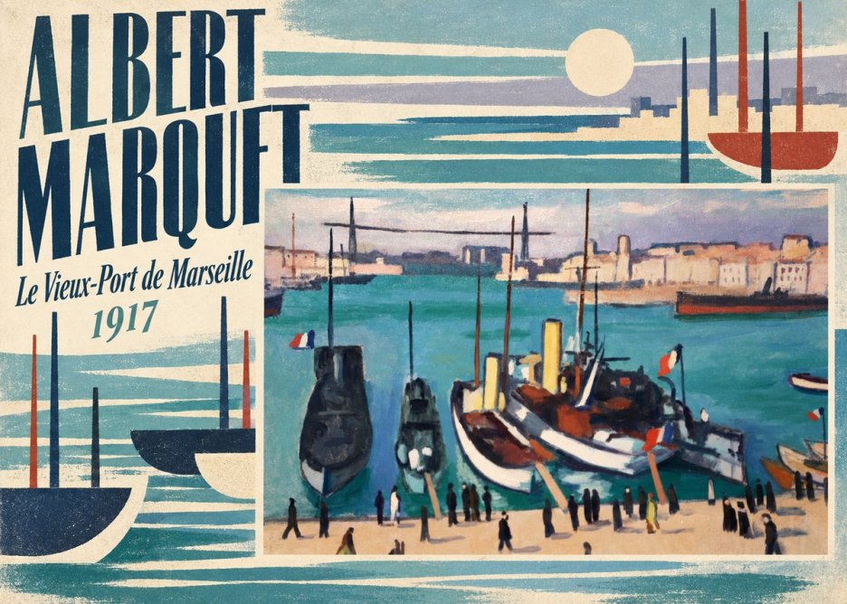 Albert Marquet Le Vieux-port De Marseille No6 - Affiche