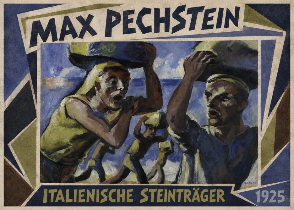 Max Pechstein Italienische Steinträger No1 - Affiche