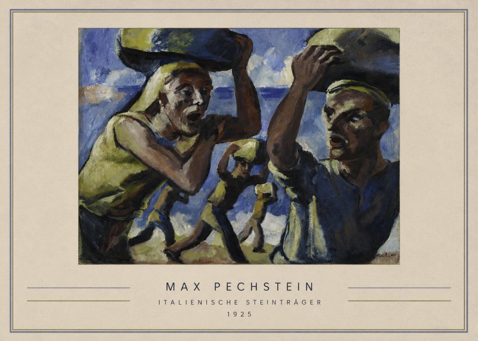 Max Pechstein Italienische Steinträger No3 - Affiche