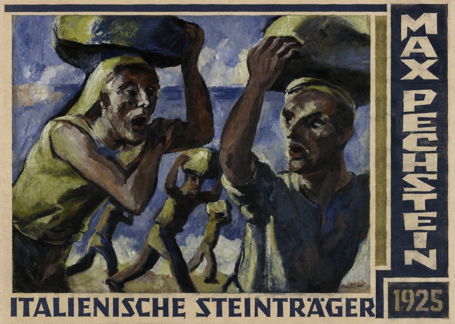 Max Pechstein Italienische Steinträger No4 - Affiche
