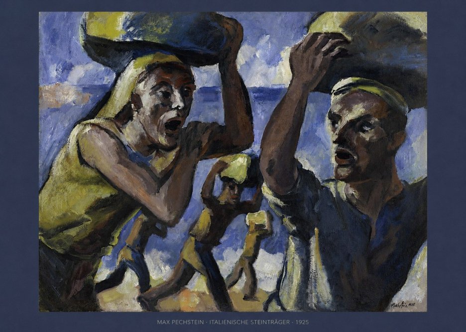 Max Pechstein Italienische Steinträger No5 - Affiche