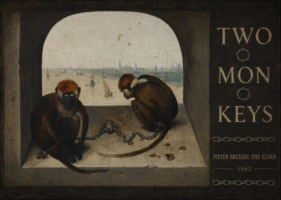 Pieter Bruegel Two Monkeys I No5 - Affiche