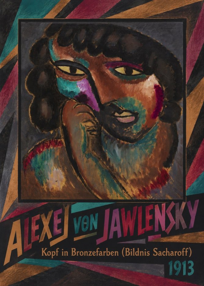 Alexej von Jawlensky Kopf in Bronzefarben (Bildnis Sacharoff) No5 - Affiche