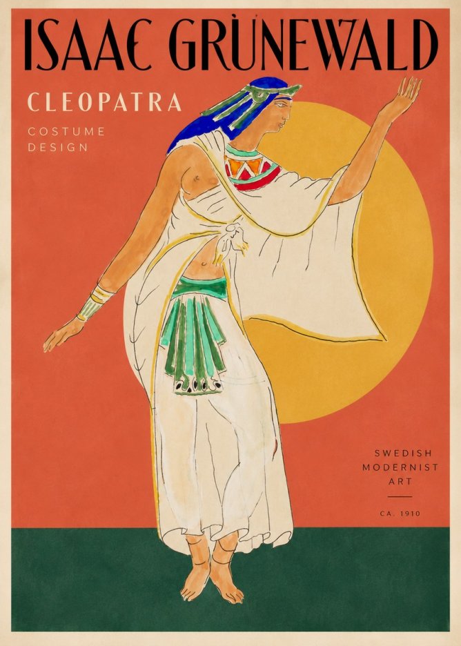 Isaac Grünewald Cleopatra - Costume Design No2 - Affiche
