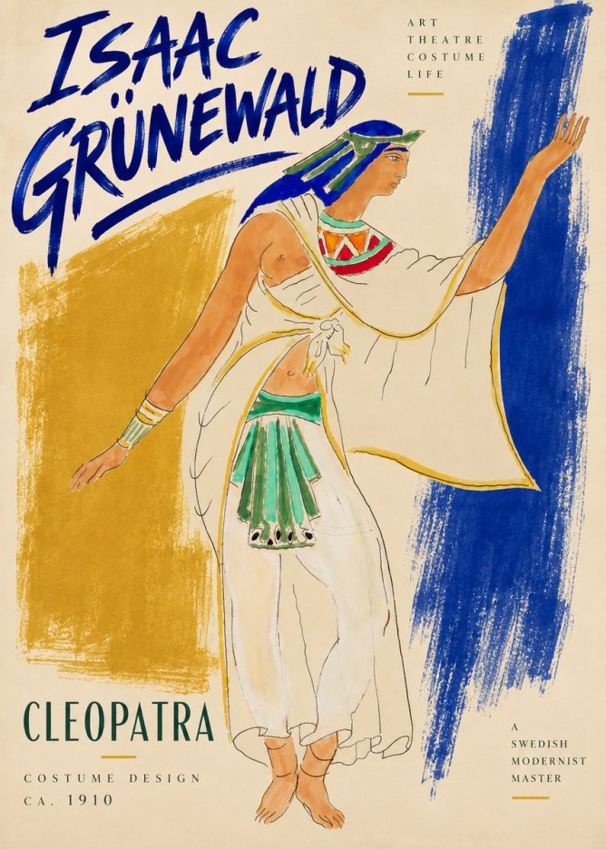 Isaac Grünewald Cleopatra - Costume Design No5 - Affiche