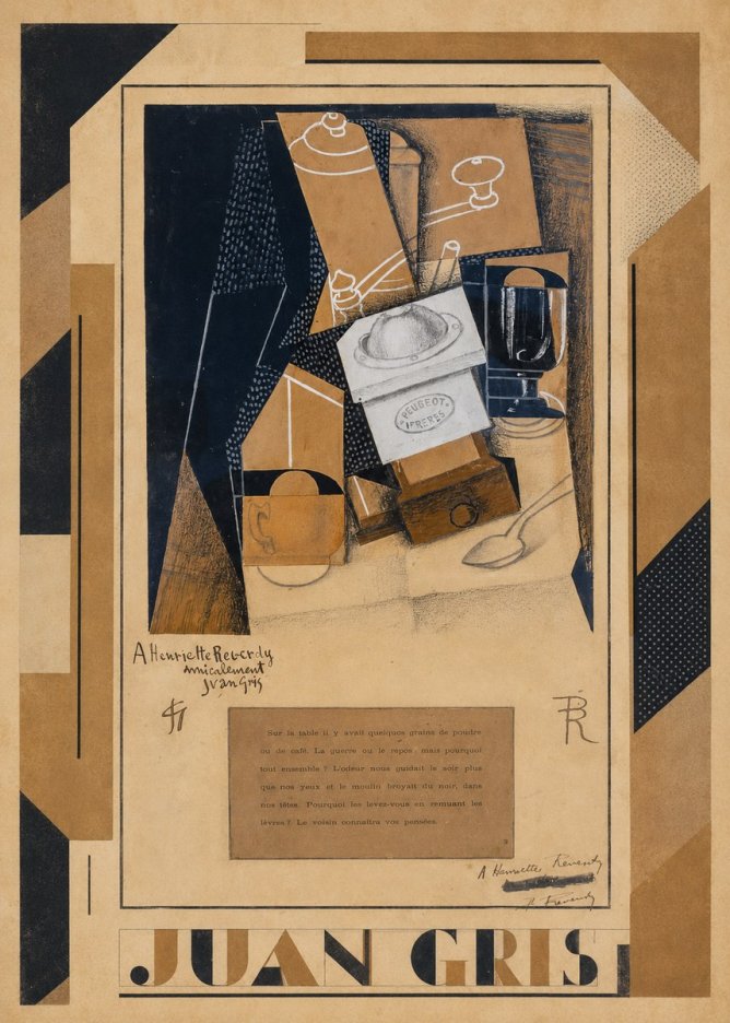 Juan Gris Still Life with Coffee Grinder I No1 - Affiche