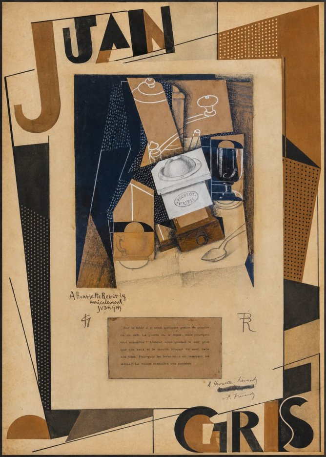 Juan Gris Still Life with Coffee Grinder I No4 - Affiche