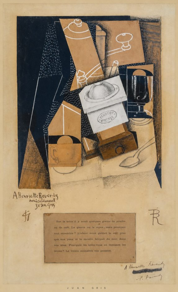 Juan Gris Still Life with Coffee Grinder I No6 - Affiche