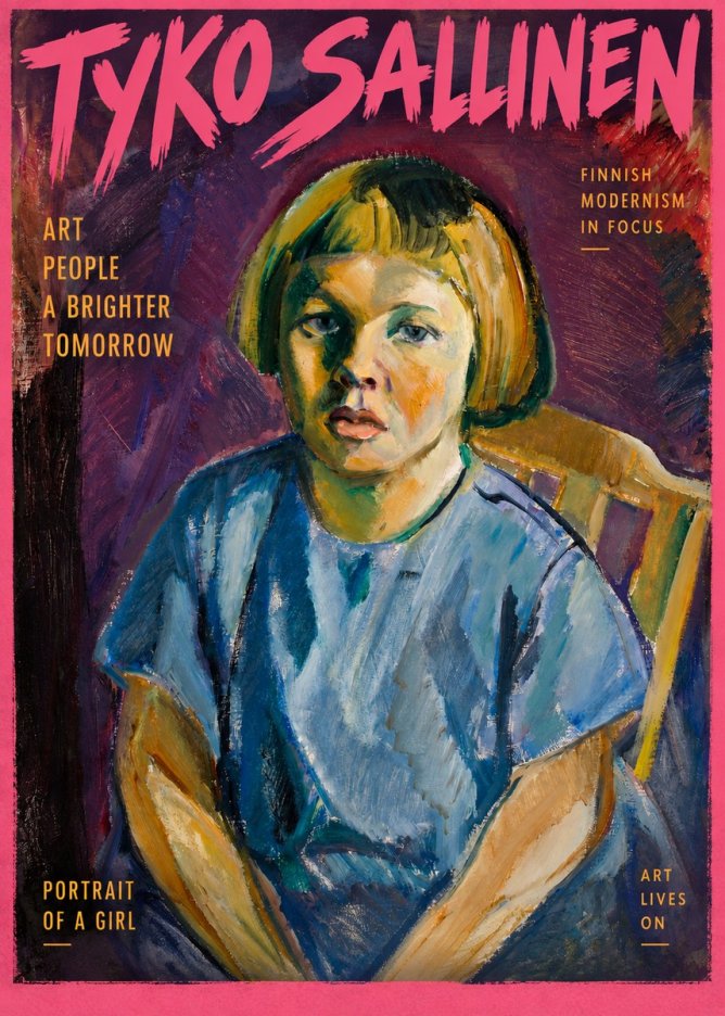 Tyko Sallinen Portrait of a Girl I No2 - Affiche