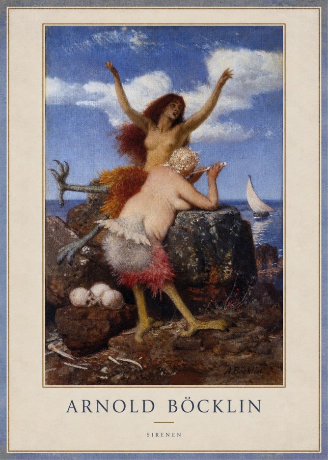 Arnold Böcklin Sirenen No1 - Affiche