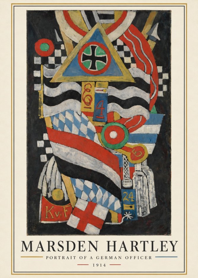 Marsden Hartley Portrait of a German Officer I No3 - Affiche