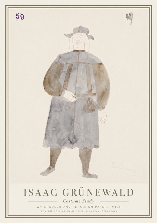 Isaac Grünewald Costume Study I No1 - Affiche