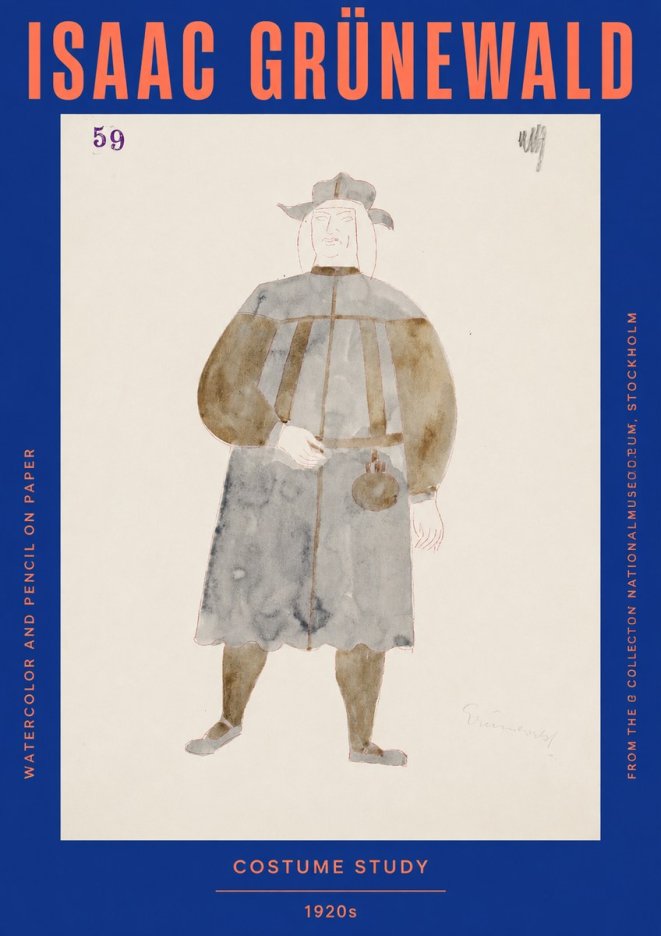 Isaac Grünewald Costume Study I No2 - Affiche