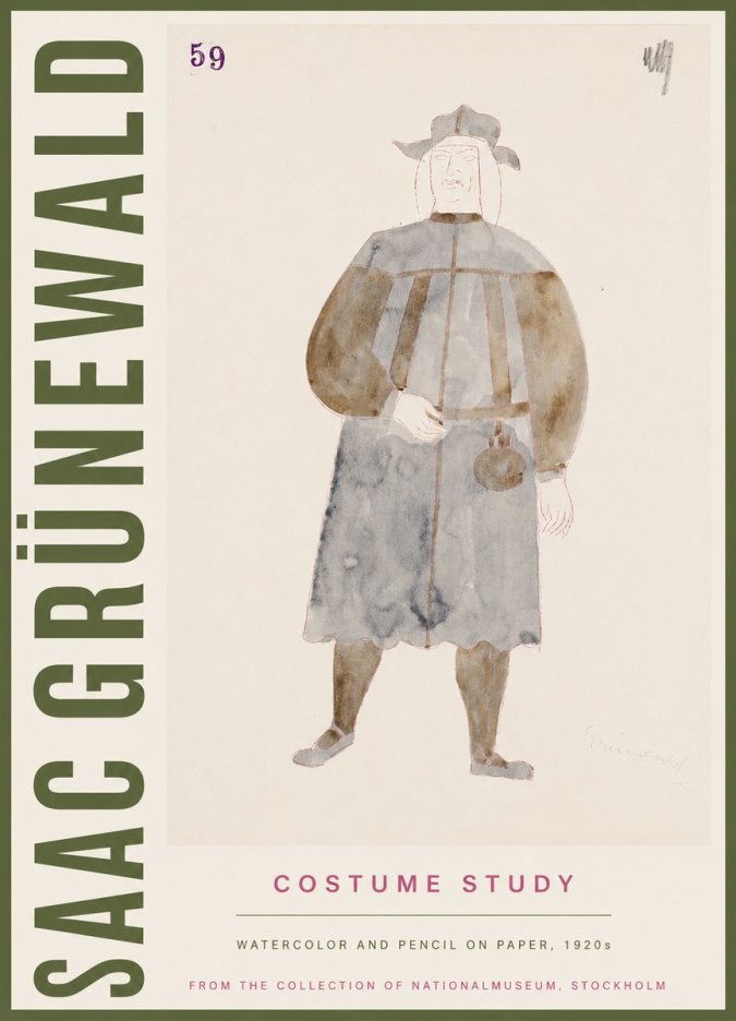 Isaac Grünewald Costume Study I No3 - Affiche