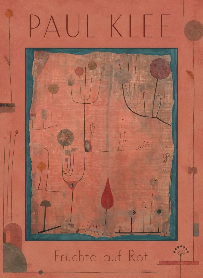 Paul Klee Früchte Auf Rot No1 - Affiche