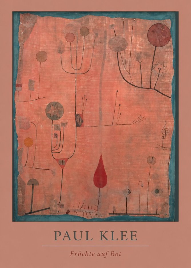 Paul Klee Früchte Auf Rot No4 - Affiche